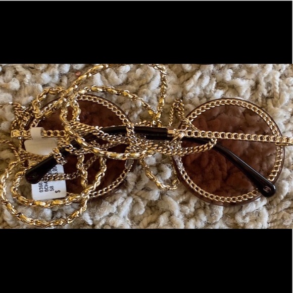 NEW, AUTHENTIC CHANEL 4245 LIGHT BROWN With Chain - Picture 2 of 6